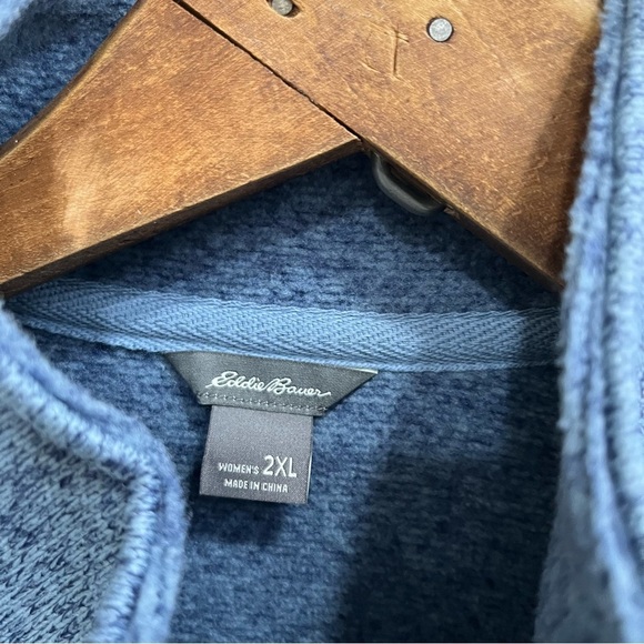 Eddie Bauer Radiator Fleece full zip jacket woman’s plus size 2XL gray/blue - Picture 8 of 9